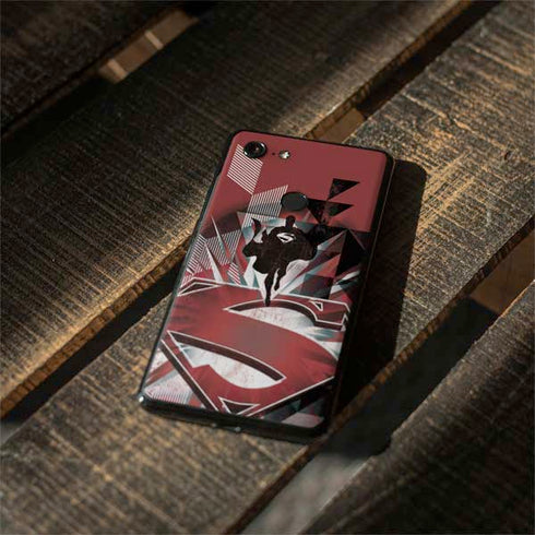 DC Comics Superman Red Pattern Google Pixel 3 XL Skin